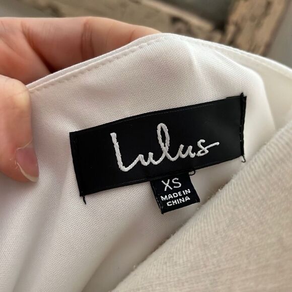 Lulus White Mini Adjustable Long Sleeve Women's Shift Dress Size Extra Small - Picture 10 of 11